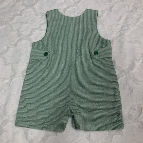Green Frog Shortall Romper Size 6-9 months UR IT - Picture 11 of 11